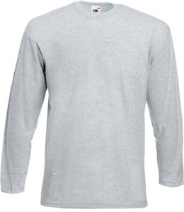 Fruit of the Loom SC201 - Valueweight Long Sleeve T (61-038-0) Heather Grey