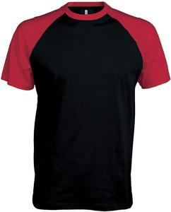 Kariban K330 - BASE BALL - CONTRAST T-SHIRT Black/Red