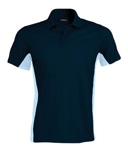 Kariban K232 - FLAG - SHORT SLEEVE BI-COLOUR POLO SHIRT Navy/Sky