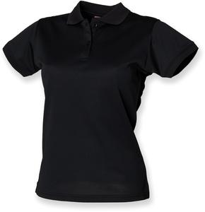 Henbury H476 - Ladies Coolplus® Wicking Piqué Polo Shirt Black