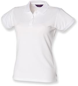 Henbury H476 - Ladies Coolplus® Wicking Piqué Polo Shirt White