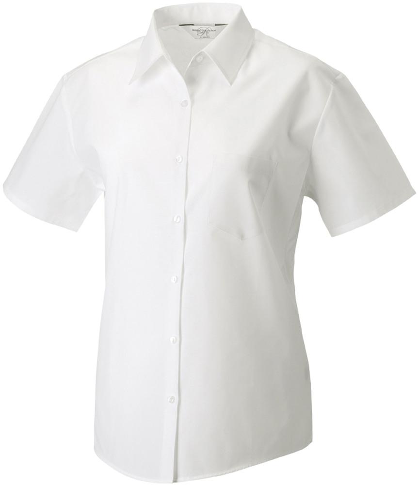 Russell Collection RU935F - LADIES' SHORT SLEEVE POLYCOTTON EASY CARE POPLIN SHIRT