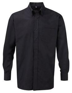 Russell Collection RU932M - Men's Long Sleeve Easy Care Oxford Shirt Black