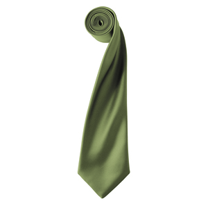 Premier PR750 - 'Colours' Satin Tie Olive Green