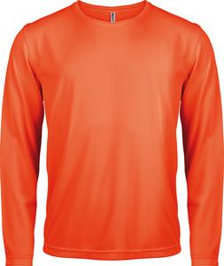 ProAct PA443 - Men's Long Sleeve Sports T-Shirt Fluorescent Orange
