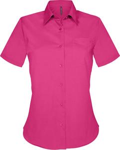 Kariban K548 - JUDITH - LADIES' SHORT SLEEVE EASY CARE POLYCOTTON POPLIN SHIRT Fuchsia