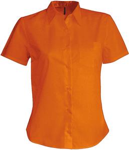 Kariban K548 - JUDITH - LADIES' SHORT SLEEVE EASY CARE POLYCOTTON POPLIN SHIRT Orange