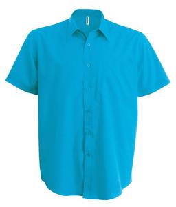 Kariban K551 - ACE - MEN'S SHORT SLEEVE EASY CARE POLYCOTTON POPLIN SHIRT Bright Turquoise
