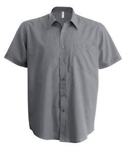 Kariban K551 - ACE - MEN'S SHORT SLEEVE EASY CARE POLYCOTTON POPLIN SHIRT Silver