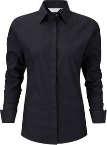 Russell Collection RU960F - LADIES' LONG SLEEVE ULTIMATE STRETCH SHIRT Black