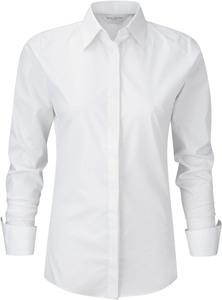 Russell Collection RU960F - LADIES' LONG SLEEVE ULTIMATE STRETCH SHIRT White
