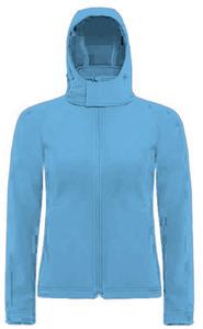 B&C CGJW937 - Hooded Softshell Women Azur Blue