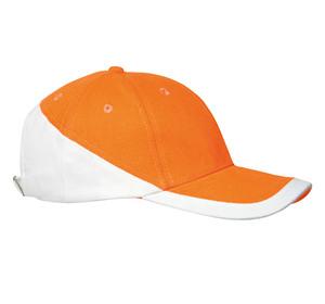 K-up KP045 - RACING - BI-COLOUR 6 PANEL CAP Orange / White