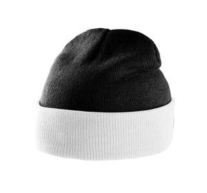 K-up KP514 - BI-COLOUR BEANIE HAT WITH TURN-UP