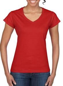 Gildan GI64V00L - Softstyle Ladies V-Neck T-Shirt Red