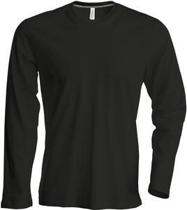 Kariban K359 - MEN'S LONG SLEEVE CREW NECK T-SHIRT Black/Black