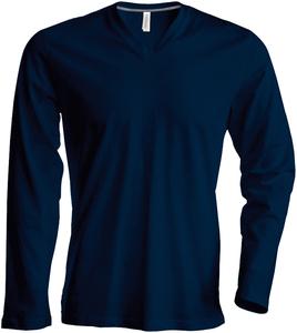 Kariban K358 - MEN'S LONG SLEEVE V-NECK T-SHIRT Navy/Navy