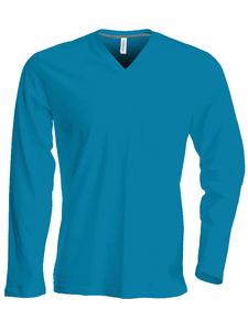 Kariban K358 - MEN'S LONG SLEEVE V-NECK T-SHIRT Tropical Blue