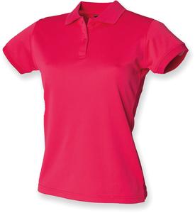 Henbury H476 - Ladies Coolplus® Wicking Piqué Polo Shirt Bright Pink