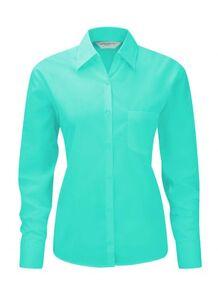 Russell Collection RU934F - Ladies Long Sleeve Polycotton Easy Care Poplin Shirt