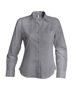 Kariban K534 - LADIES' LONG SLEEVE EASY CARE OXFORD SHIRT Oxford Silver