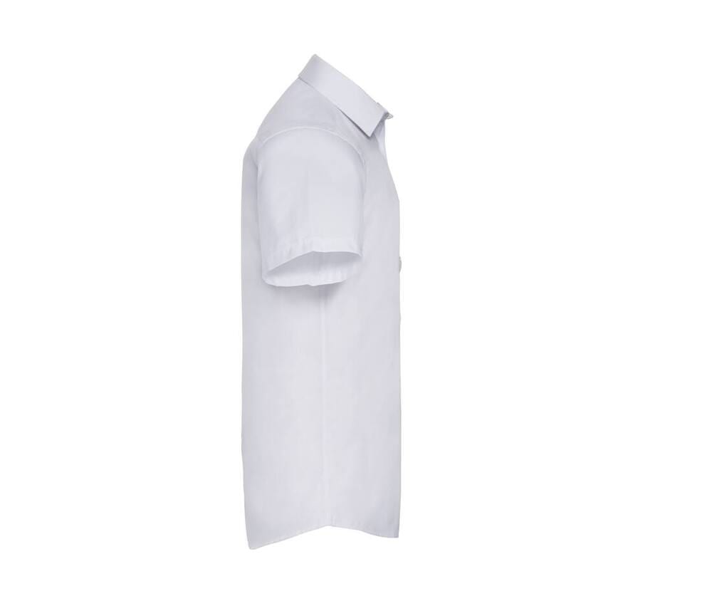 Russell Collection RU963M - Mens' Short Sleeve Herringbone Shirt