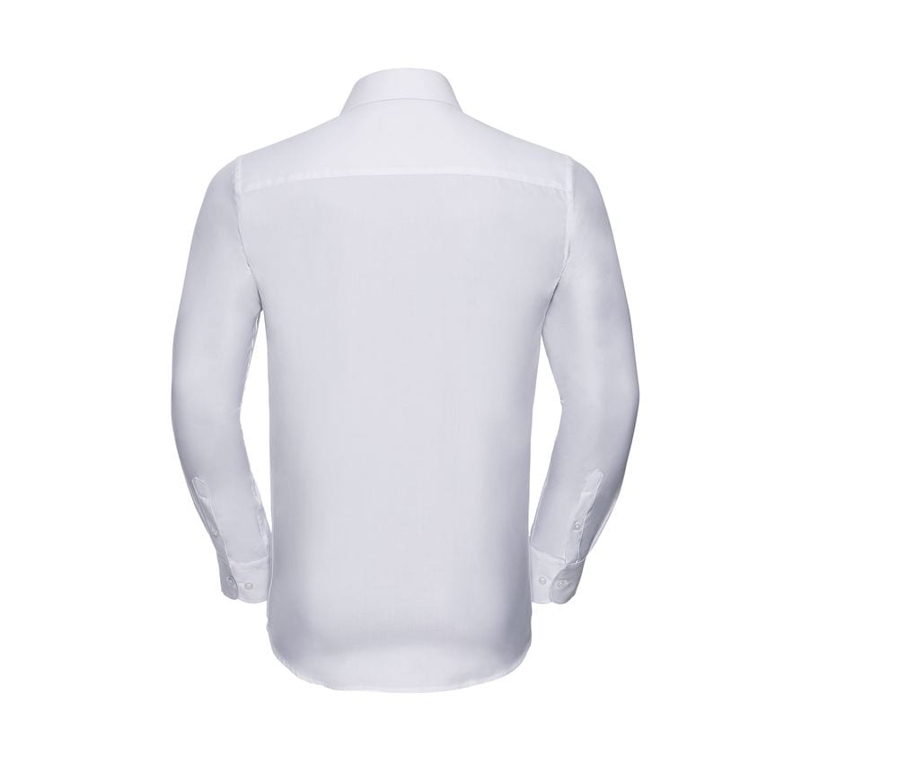 Russell Collection RU962M - Mens' Long Sleeve Herringbone Shirt