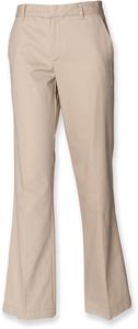 Henbury H641 - Ladies 65/35 Flat Fronted Chino Trousers