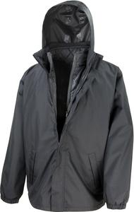 Result R215X - 3 IN 1 JACKET WITH QUILTED BODYWARMER Black/Black