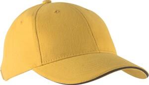 K-up KP011 - ORLANDO - MEN'S 6 PANEL CAP Cumin Yellow / Dark Grey