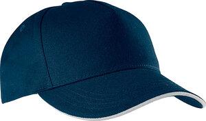 K-up KP130 - SANDWICH PEAK CAP - 5 PANELS Navy / White