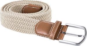 K-up KP805 - Braided elasticated belt Ecru