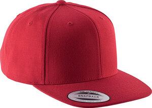 K-up KP910 - Flat peak cap - 6 panels Red / Red