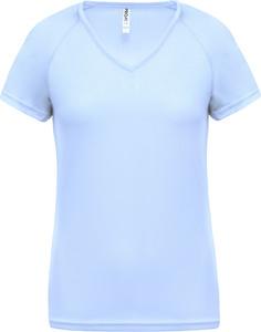 Proact PA477 - Ladies’ V-neck short-sleeved sports T-shirt Sky Blue