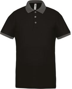 Proact PA489 - Men's performance piqué polo shirt Black / Sporty Grey
