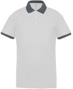 Proact PA489 - Men's performance piqué polo shirt White / Sporty Grey