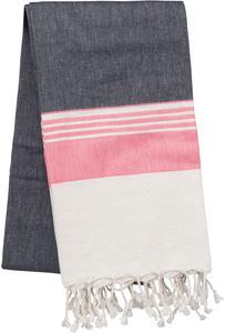 Kariban K134 - Striped fouta Striped Dark Grey / Tropical Pink