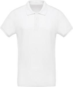 Kariban K209 - Men's organic piqué short-sleeved polo shirt White