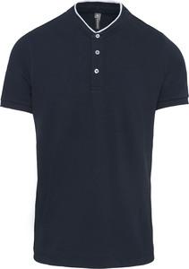 Kariban K223 - Men's short-sleeved polo shirt with Mandarin collar Navy / White