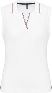 Kariban K224 - Ladies' sleeveless polo shirt White / Navy / Red