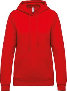 Kariban K473 - Ladies’ hooded sweatshirt Red