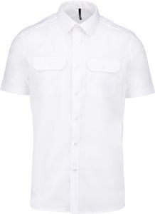 Kariban K503 - Men's short-sleeved pilot shirt White