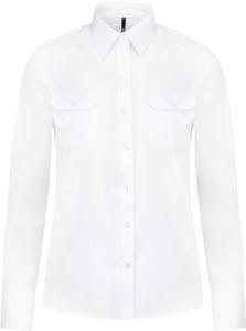 Kariban K506 - Ladies’ long-sleeved pilot shirt White