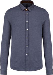 Kariban K507 - Long-sleevedJacquard knit shirt Jacquard blue