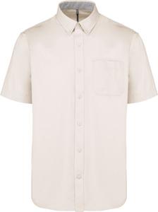 Kariban K587 - Men's Ariana III short sleeve cotton shirt Angora (Natural)