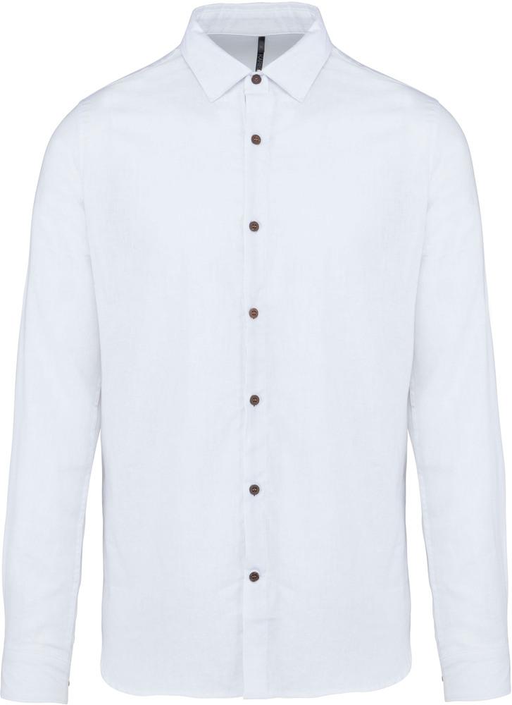 Kariban K588 - Men's long sleeve linen and cotton shirt