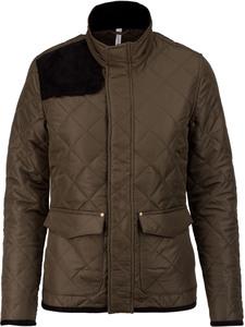 Kariban K6127 - Ladies’ quilted jacket Mossy Green / Black