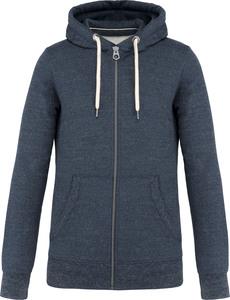 Kariban KV2306 - Men’s vintage zipped hooded sweatshirt Night Blue Heather
