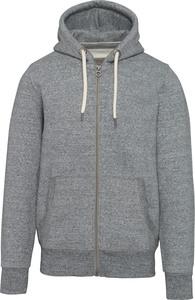 Kariban KV2306 - Men’s vintage zipped hooded sweatshirt Slub Grey Heather