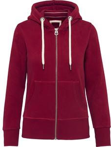 Kariban KV2307 - Ladies' vintage zipped hooded sweatshirt Vintage Dark Red